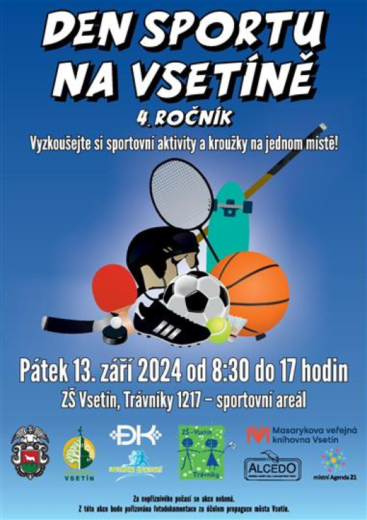 Den sportu na Vsetíně opět nabídne bohatý program