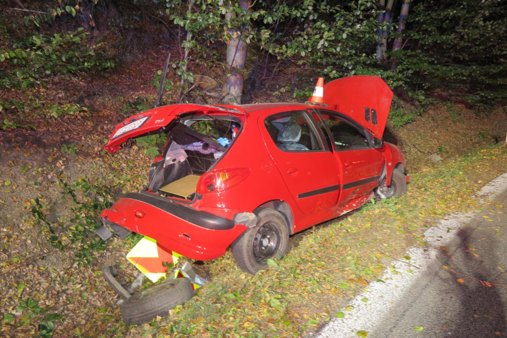 Žena nezvládla řízení a havarovala. Nadýchala téměř 3 promile 