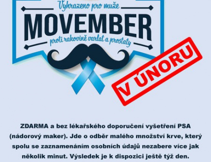 Uherskohradišťská nemocnice znovu spustila Rok muže, Movember odstartoval právě dnes